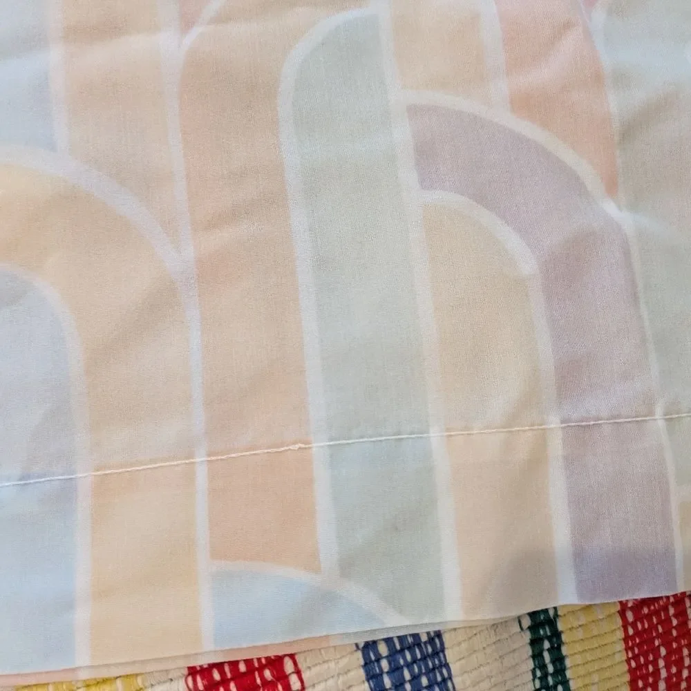 Vintage pastel Rainbow arch geometric print pillowcase‎ kawaii